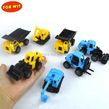 8 PCS Inertial Construction Machines Toy Discast Excavator Digger Crane Loader Forklift Road Roller Drilling Vehicle