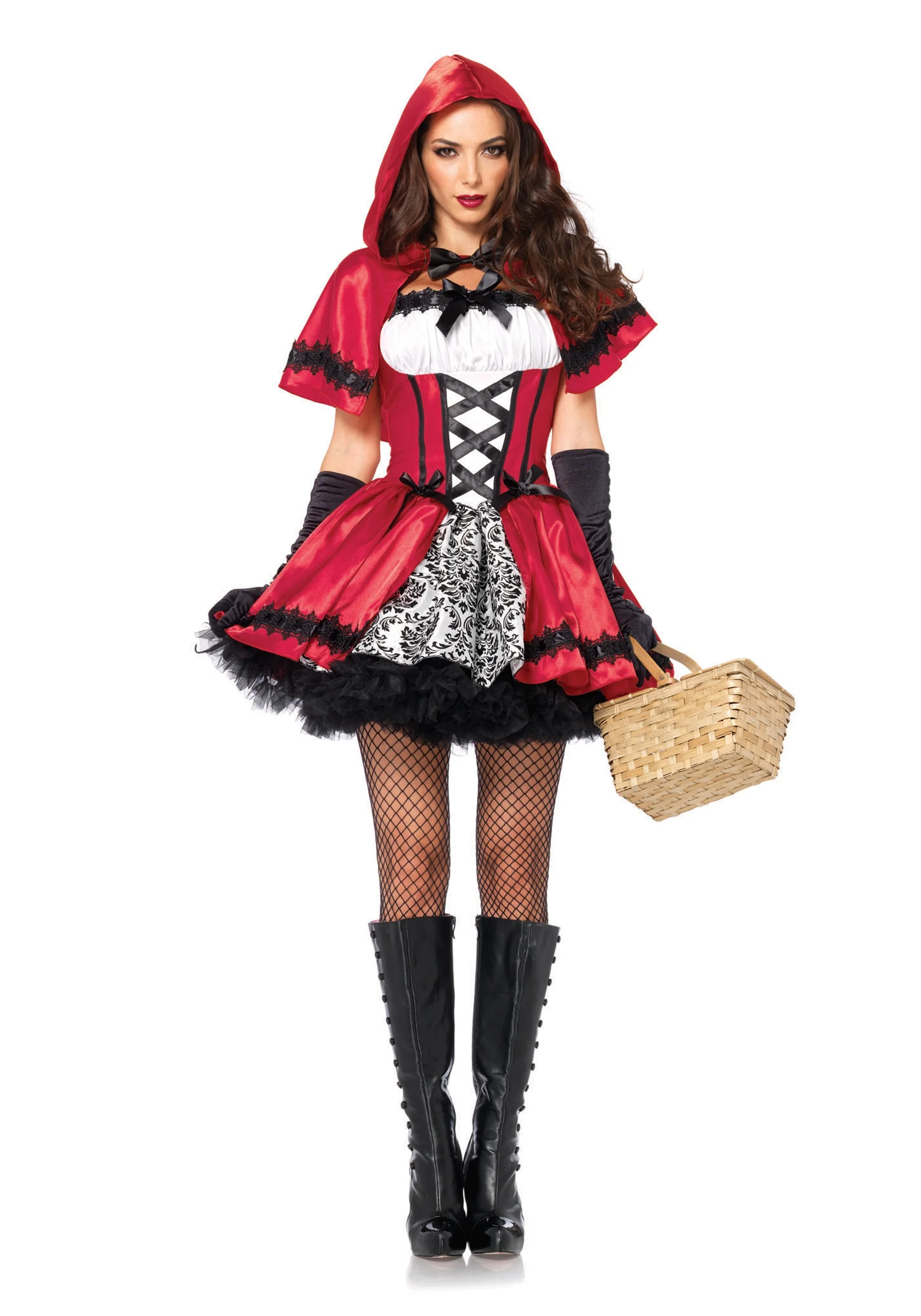 

Gothic Red Riding Hood Costume Adult Women Halloween Party Cosplay Fancy Dress