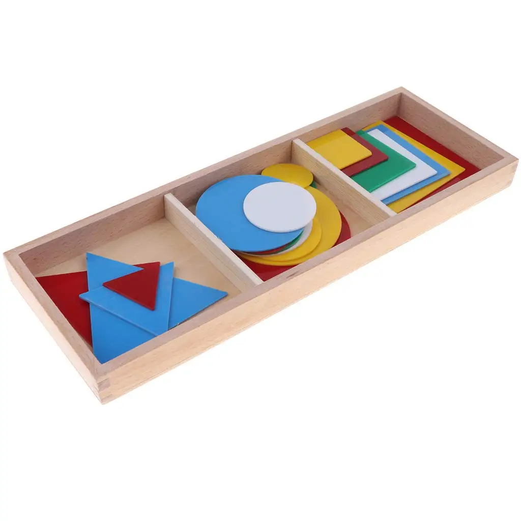  Montessori Materials Mathematics Geometric Cards Preschool Children Baby Kids Birthday Gift Teachin - 32968545608