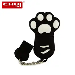 CHYI Кот коготь USB 2,0 Flash Drive симпатичный USB Stick 4 GB 8 GB 16 ГБ, 32 ГБ, 64 ГБ Fuuny ног коготь флешки и диск подарок