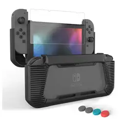 Новый чехол для nintendo Switch защитный Грипсы чехол с закаленным стеклом протектор экрана 4 джойстика крышки высокого качества