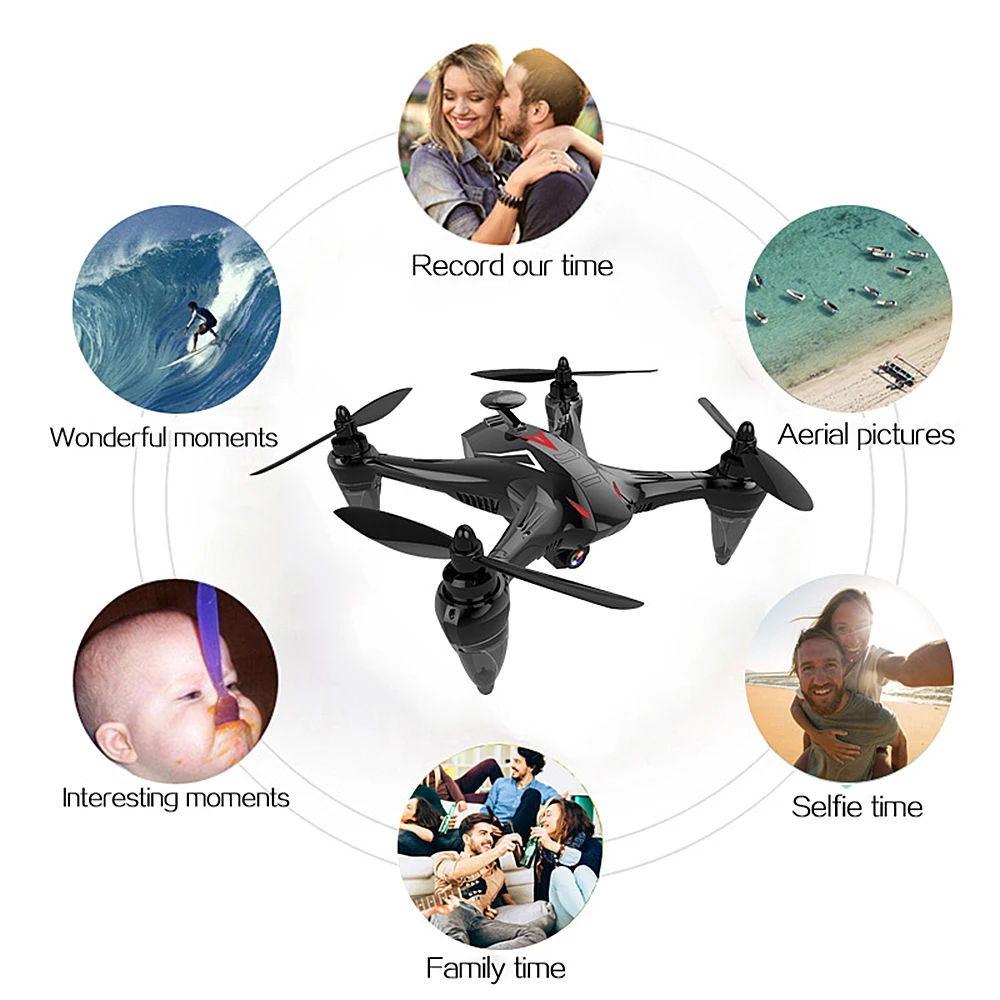 Глобальный Дрон RC с камерой GW198 720P 1080P GPS бесщеточный двигатель 5G Wifi FPV удержание