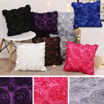 

3d Floral Flower Silk Pillowcase Floral Pillow Case Cover Home Bedding Waist
