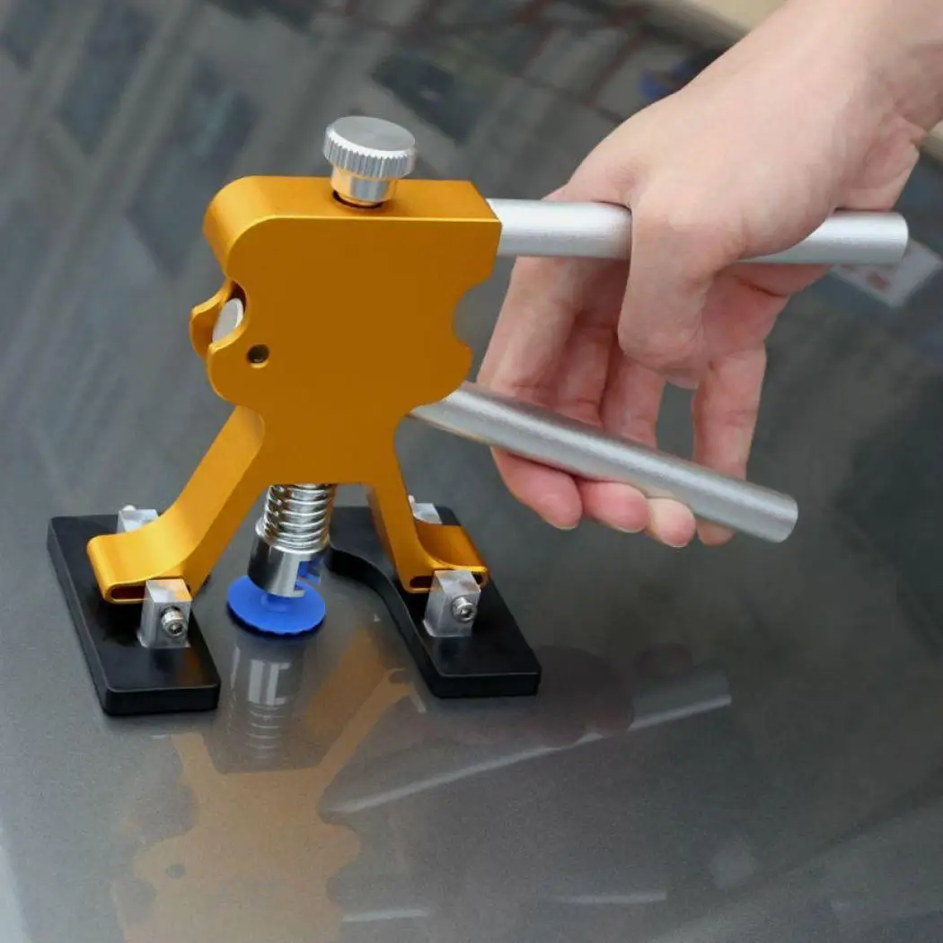

Portable Car Dent Repair Tool Automobile Removal With 18 Sucker Gold Silver