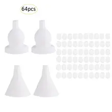 64 шт./компл. ребенка носовой всасывающее устройство фильтр хлопковый носовой всасывающее устройство аксессуары одноразовый фильтр силиконовый хлопок устройство для прочистки носа у новорождённых