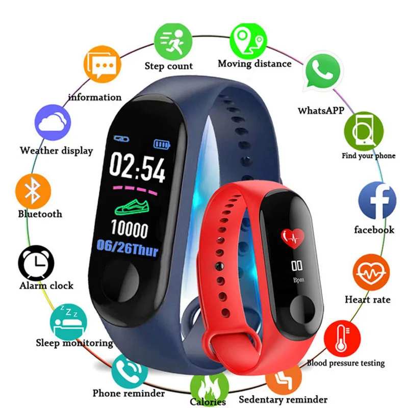 

NEW Sport Smart Band Women Smart Watch Heart Rate Sleep Monitor Fitness Tracker Bracelet Men's Clock Waterproof for IOS Android