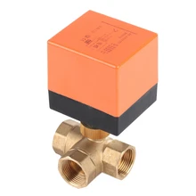 DN20 3/" 3-полосная латунь моторизованный шаровой клапан Тип T Тип электрический клапан