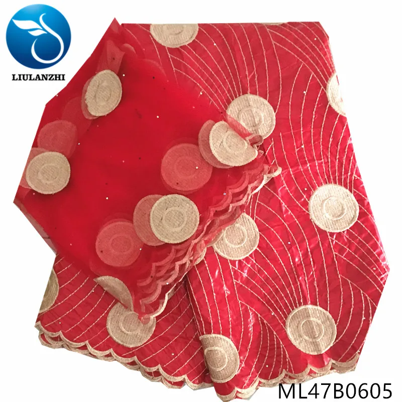 

LIULANZHI red nigerian fabric for clothes riche getzner 2019 cotton brocade bazin ML47B06