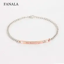 Женские повседневные полые звенья цепи Омаров коготь черный, Золотая застежка 22,5 см/8,9 дюйма браслет сердце, Корона