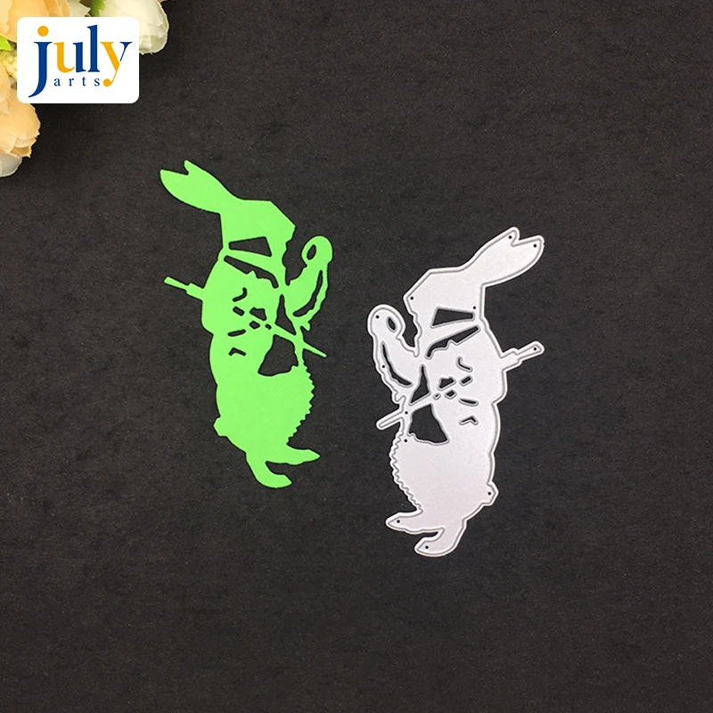 

Julyarts Cutting Dies Carbon Steel Silver DIY Scrapbook Paper Album Big Rabbit Embossing Stencil Creative New Dies For Handwork