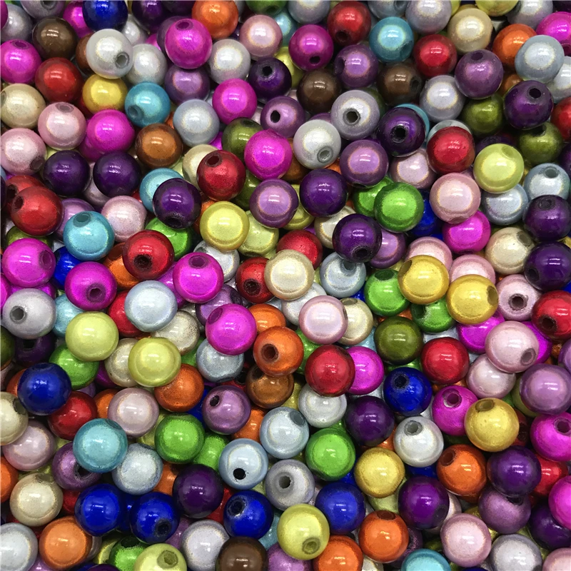 

4mm 6mm 8mm 10mm 12mm Mix Color ABS Spacer Loose Beads DIY Jewelry Making