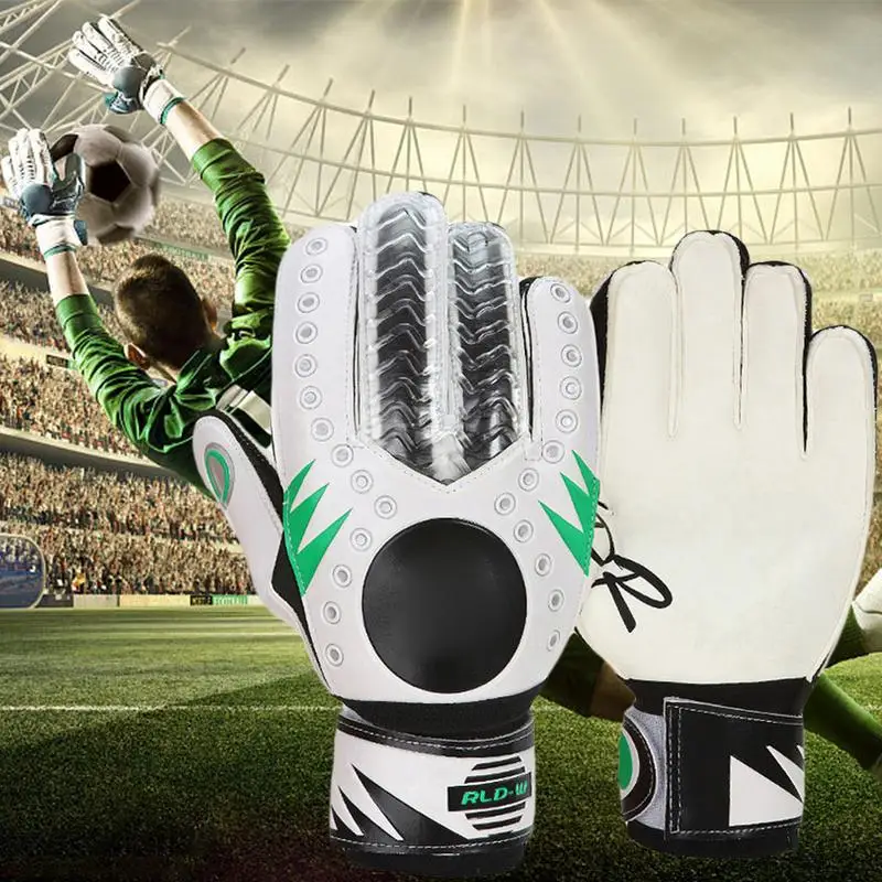 

Outdoor Professional Goalie Gloves & Finger Protection Thickened 4mm Latex Goalkeeper Gloves Soccer Football Goal Keeper Gloves