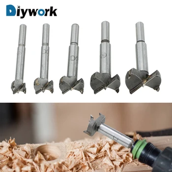 

DIYWORK Wood Drill Bit Self Centering Hole Saw Cutter Woodworking Tools Set 15/20/25/30/35MM Woodworking Hole Cutter Drill Bit