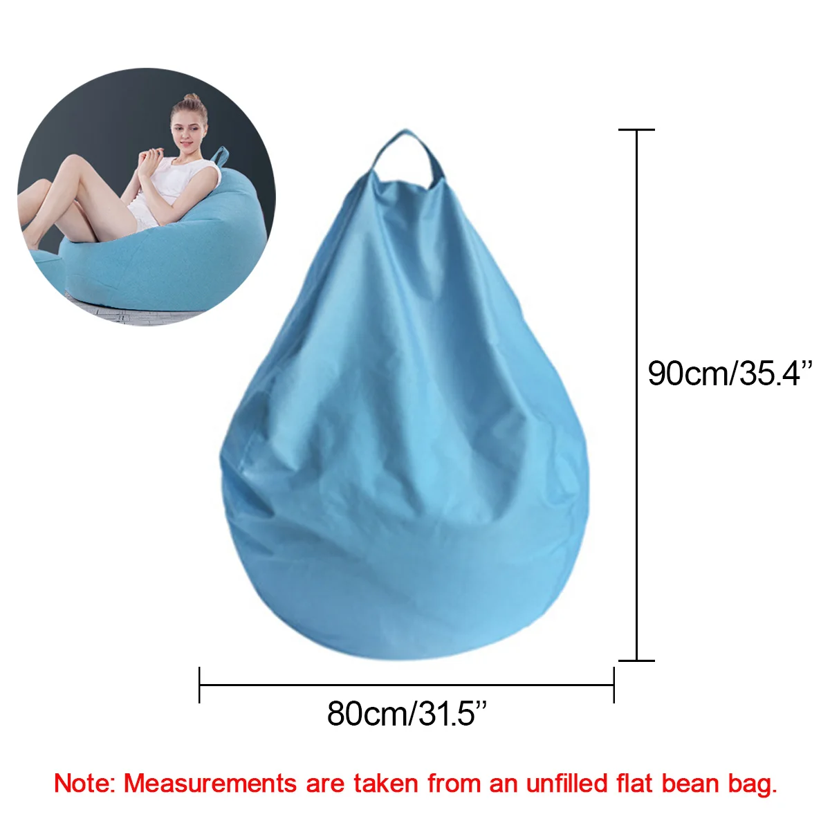 Bean Bag Sofa Cover Lounger Chair Sofa Ottoman Seat Living Room Furniture Without Filler Beanbag Be