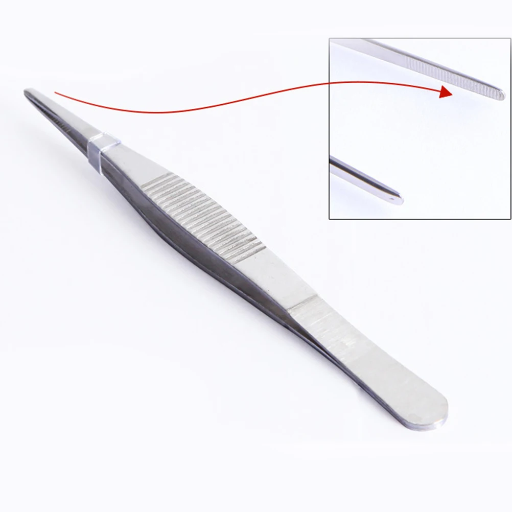

1PC 25CM Multipurpose Anti-Skid Practical Universal Stainless Steel Tweezers for Plants Tank Basin Aquarium Medical Dental Use
