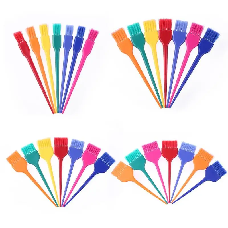 

7pcs Pro Colorful Hair Dye Brushes Kit Barber Hairdressing Brush Hair Dyeing Coloring Brush Dye Paint Tint Comb Plastic Salon