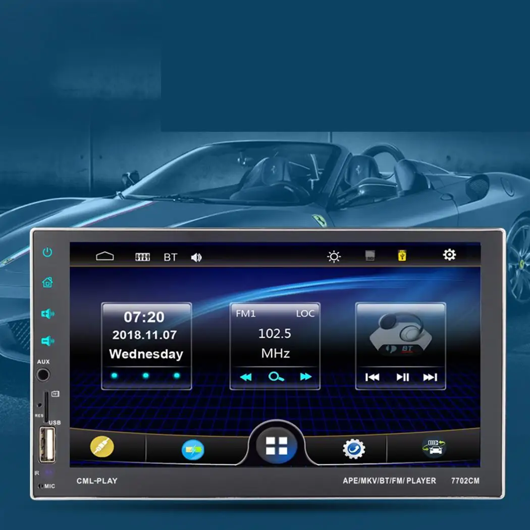 7 &quotHD сенсорный экран 2 din автомобильное радио DVD Bluetooth Автомобильный mp5 плеер Авто