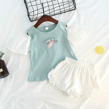 

Teenage Girls Clothing Sets Korean Cotton Carrot Top Shorts 2pcs Sleeveless Vest Sport Suit For Girl Toddler Baby Tracksuit New