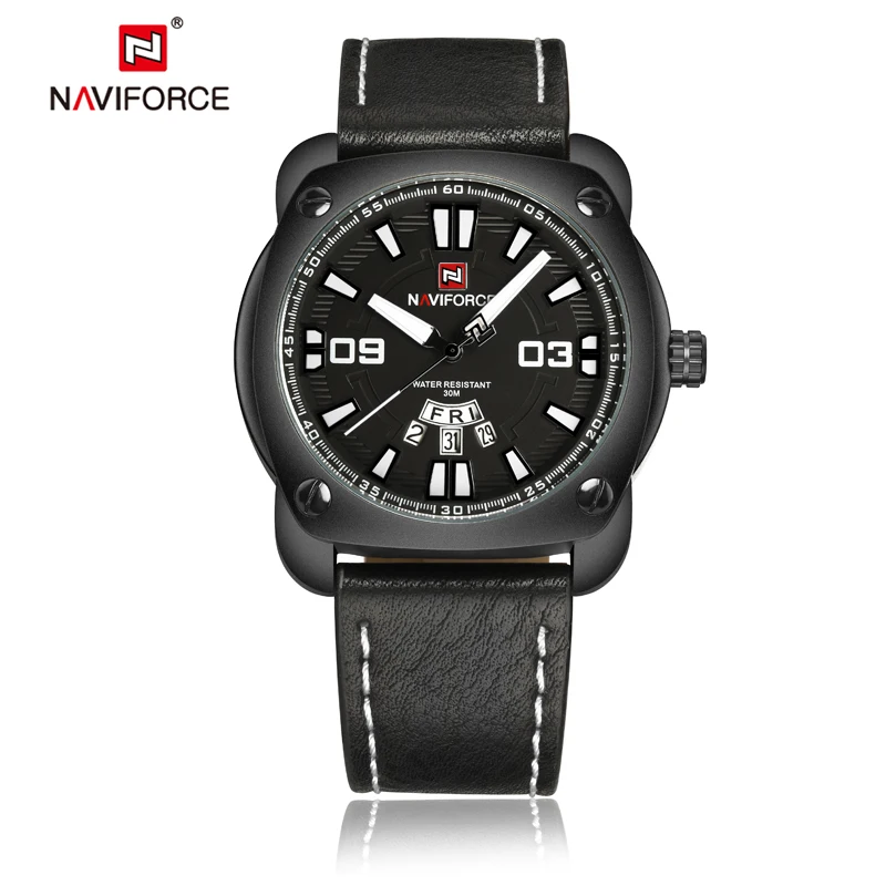 NAVIFORCE мужские часы Топ люксовый бренд спортивные водонепроницаемые кварцевые