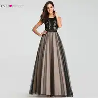 Abendkleider Lange Immer Ziemlich EZ07788 Sexy A-linie Tüll Ärmellose Spitze Hochzeit Gast Kleider Günstige Blush Lange Formale Kleider