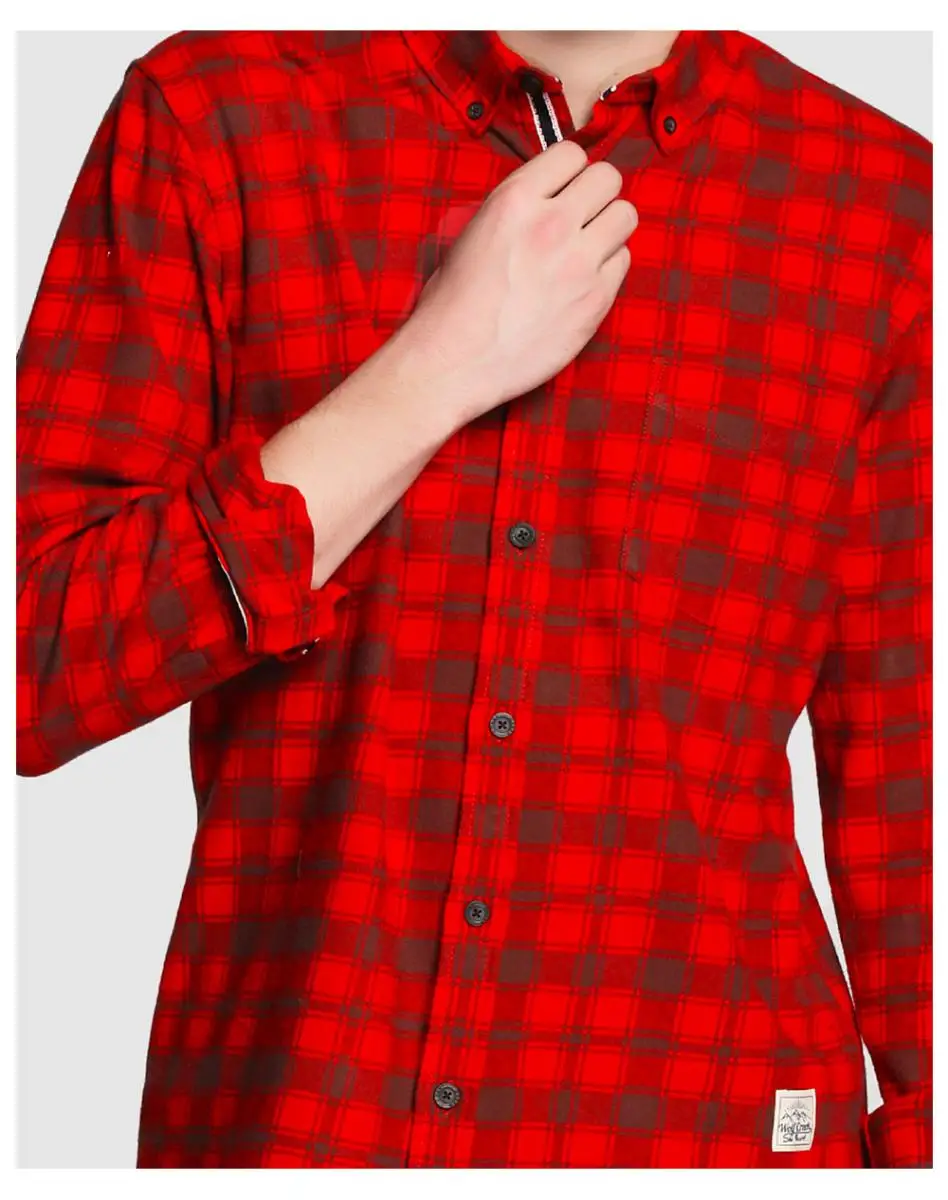 Мужская рубашка Green Coast slim pictures red little| |