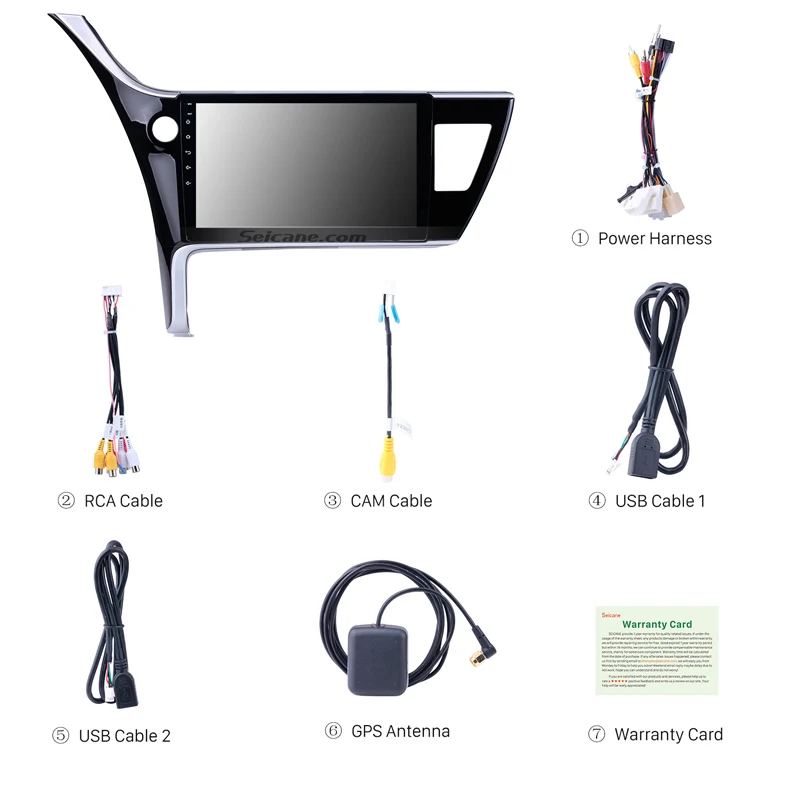 Radio de coche Seicane 2Din Android 81 para 2017 Toyota Corolla (unidad izquierda) reproductor Mult