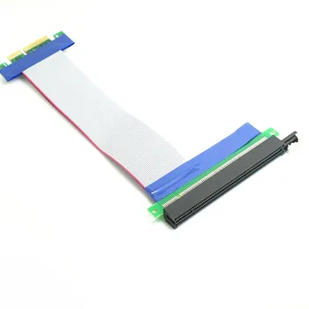 

100PCS PCI-E 4X to 16X Extension Cable PCI Express 4X To 16X Graphics Card Soft Ribbon Adapter Cable for Bitcoin Miner 19cm