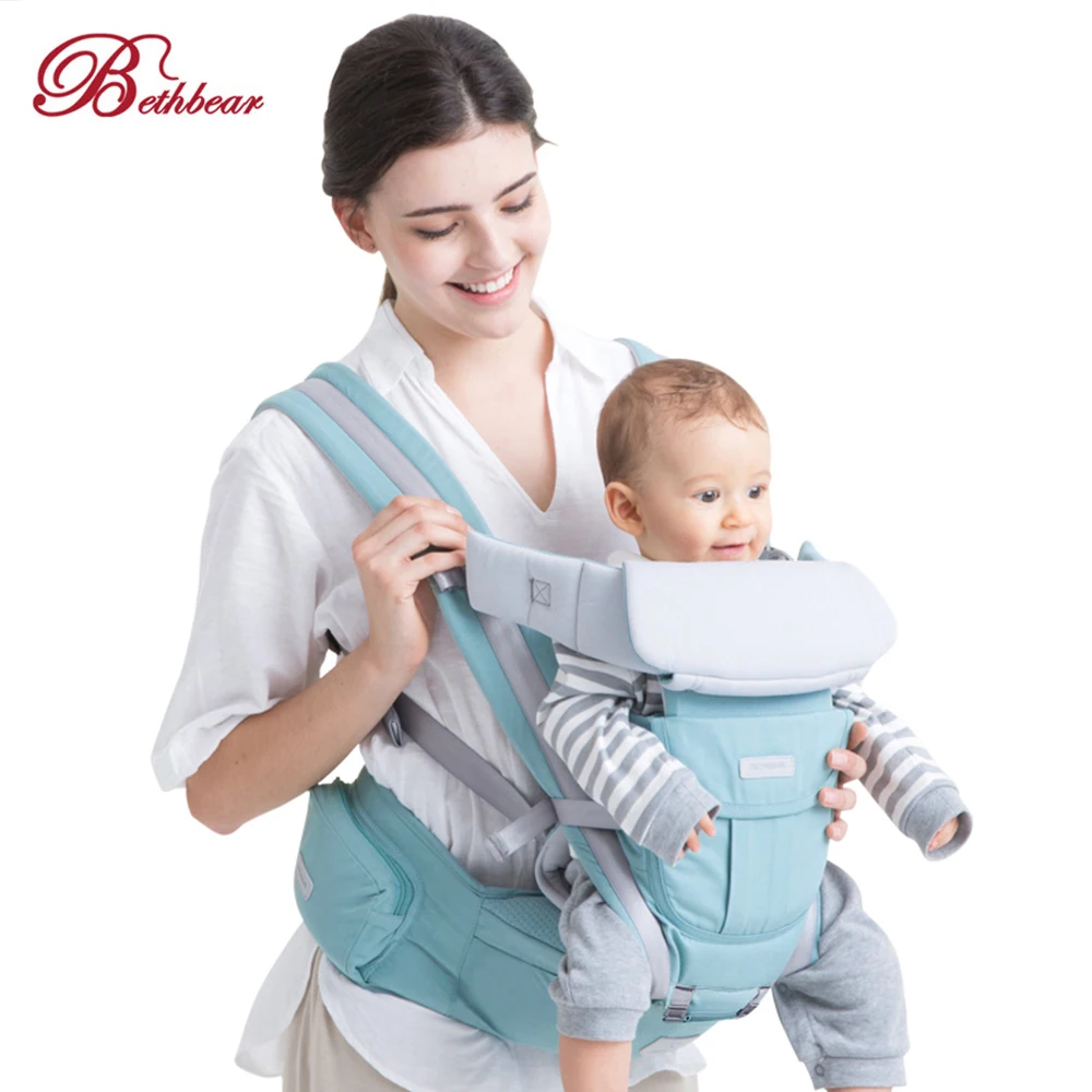 

Bethbear 3 In 1 Hipseat Ergonomic Baby Carrier 0 - 36 Months Wrap Infant Sling Backpack Carriers Horizontal Front Facing Carrier