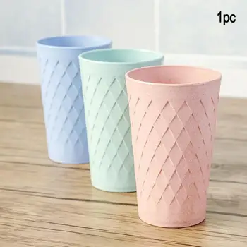 

2020 Household Wheat Straw Eco-friendly Plastic Couple Mouthwash Cup Nordic Style Rinsing Couple Rinse Cup Water Cup