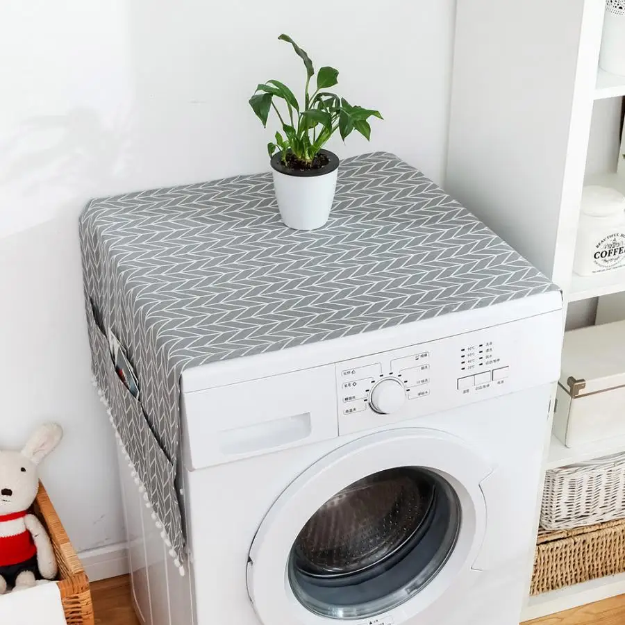 

New Washing Machine Covers Multi-purpose Cotton Linen Dustproof Cover Protector for Fridge Washing Machine Dropshipping