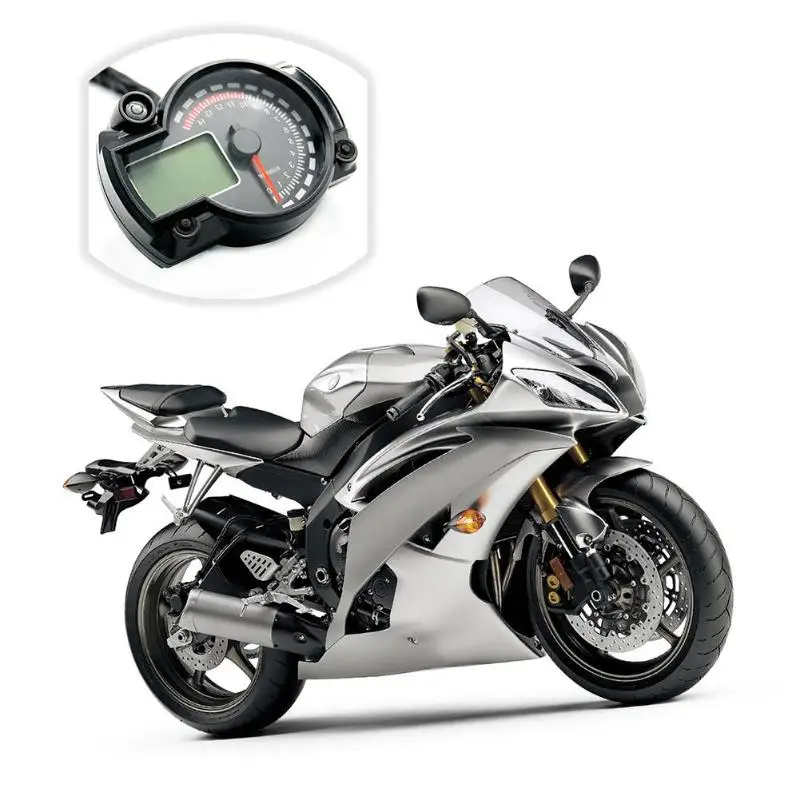 

12V Colorful Motorcycle LCD Digital Instrument Assembly Tachometer Speedometer Odometer Dashboard Sensor RPM Fuel Level Gauge