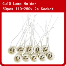 50 шт. 110-250 v 2a Gu10 лампа Разъем базовый держатель настенный светильник приспособление для галогенная лампа GU10 светодиодный прожектор