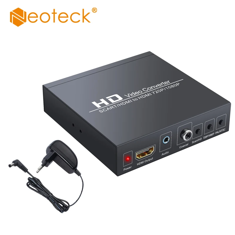 Neoteck SCART К HDMI конвертер поддерживает RGB и CVBS видеосигналы к HDMI 720 P/1080 P с ЕС питания для HDTV STB PS3 PS4