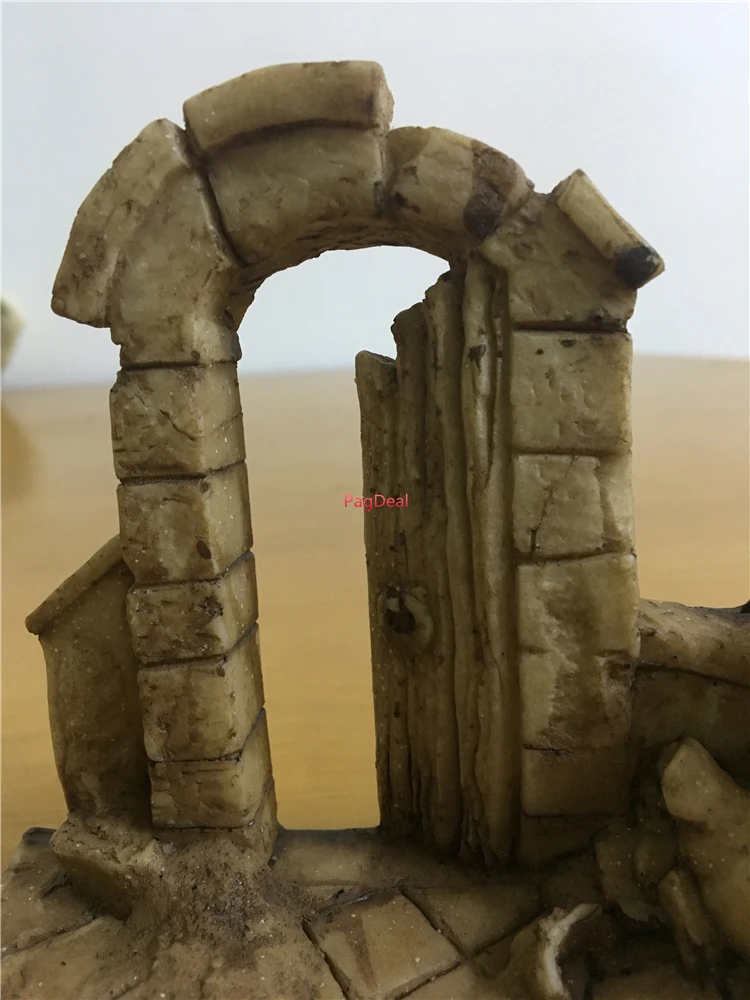 Аквариум для рыбы руины римская колонна Аквариум Украшение шлюз Арка L13cm H12cm W4cm