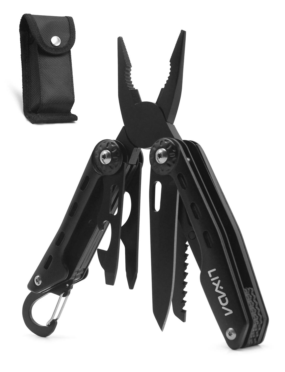 

Lixada 12-in-1 Multitool Pliers Stainless Steel Multi Tool Pocket Knife Foldable Multi-Pliers Nylon Holster Outdoor Survival