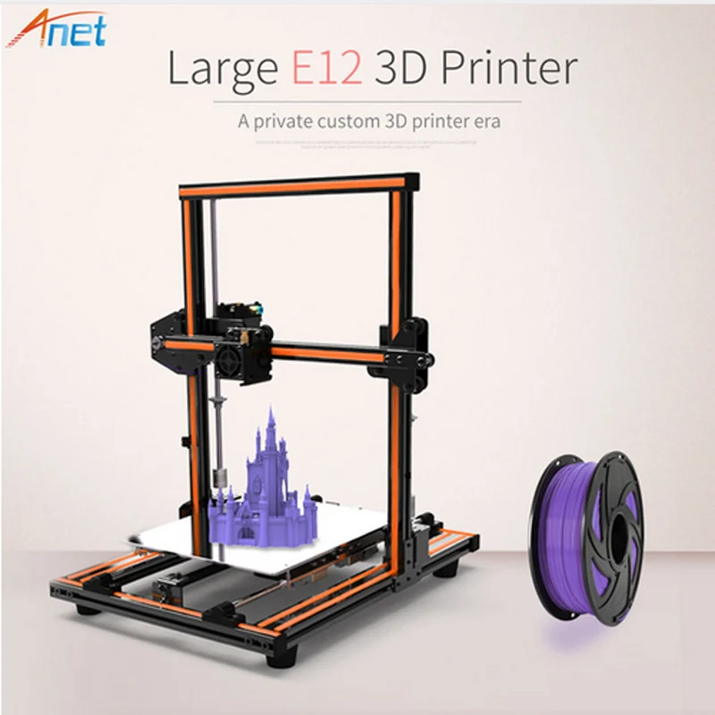 Полусборка Anet 3d принтер Impresora 3d принтер металлический комплект размер печати 300*300*400 мм Reprap i3 DIY принтеры 0,4 мм сопла