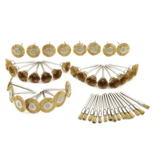 45 шт. щетка из медной проволоки полировочное колесо с хвостовиком для вращающегося инструмента сверлильный станок