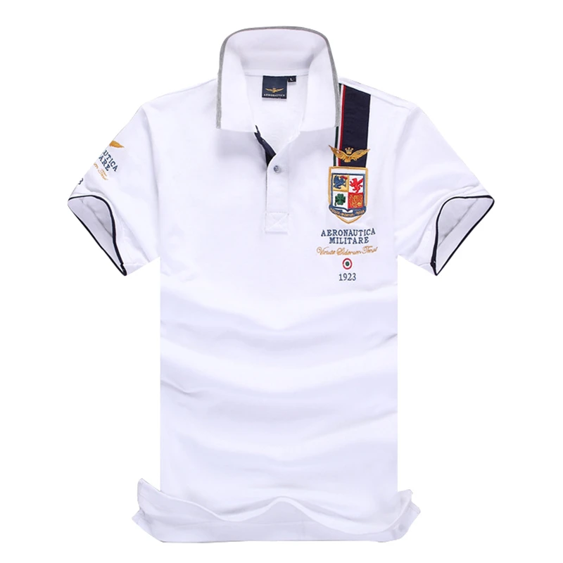 

2018 Hot Sale fashion fitness embroidery aeronautica militare men polo famous brand clothing Air Force One mens Polo homme
