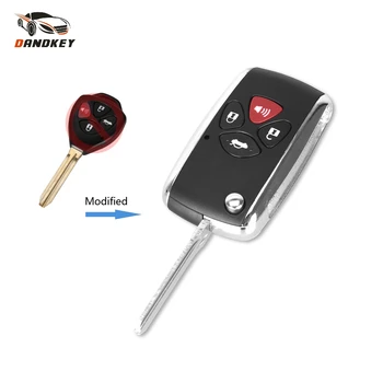 

Dandkey 4 Buttons Switchblade Key Remote Key Shell Case Flip Key For TOYOTA RAV4 Yaris Camry Avalon Corolla Matrix key shell