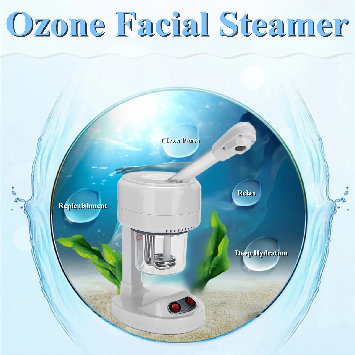 

Professional Ozone Facial Steamer SPA Skin Care Equipment Aroma Therapy Sprayer 180 Degrees Rotation Arm Release Waste Toxin