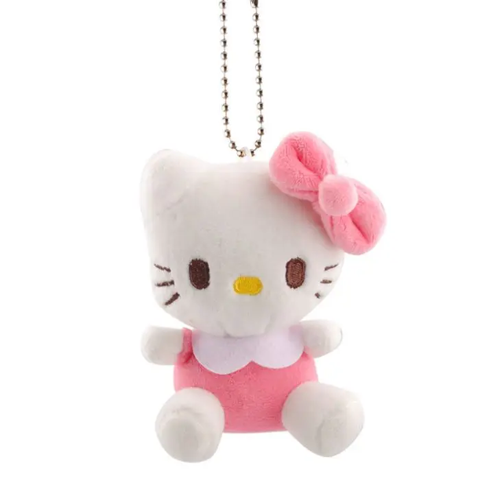 1 Pc Cute Hello Kitty Plush Pendant Cartoon Animal Cat KT Plush Toy Doll Small Pendant Ornaments Birthday Gift