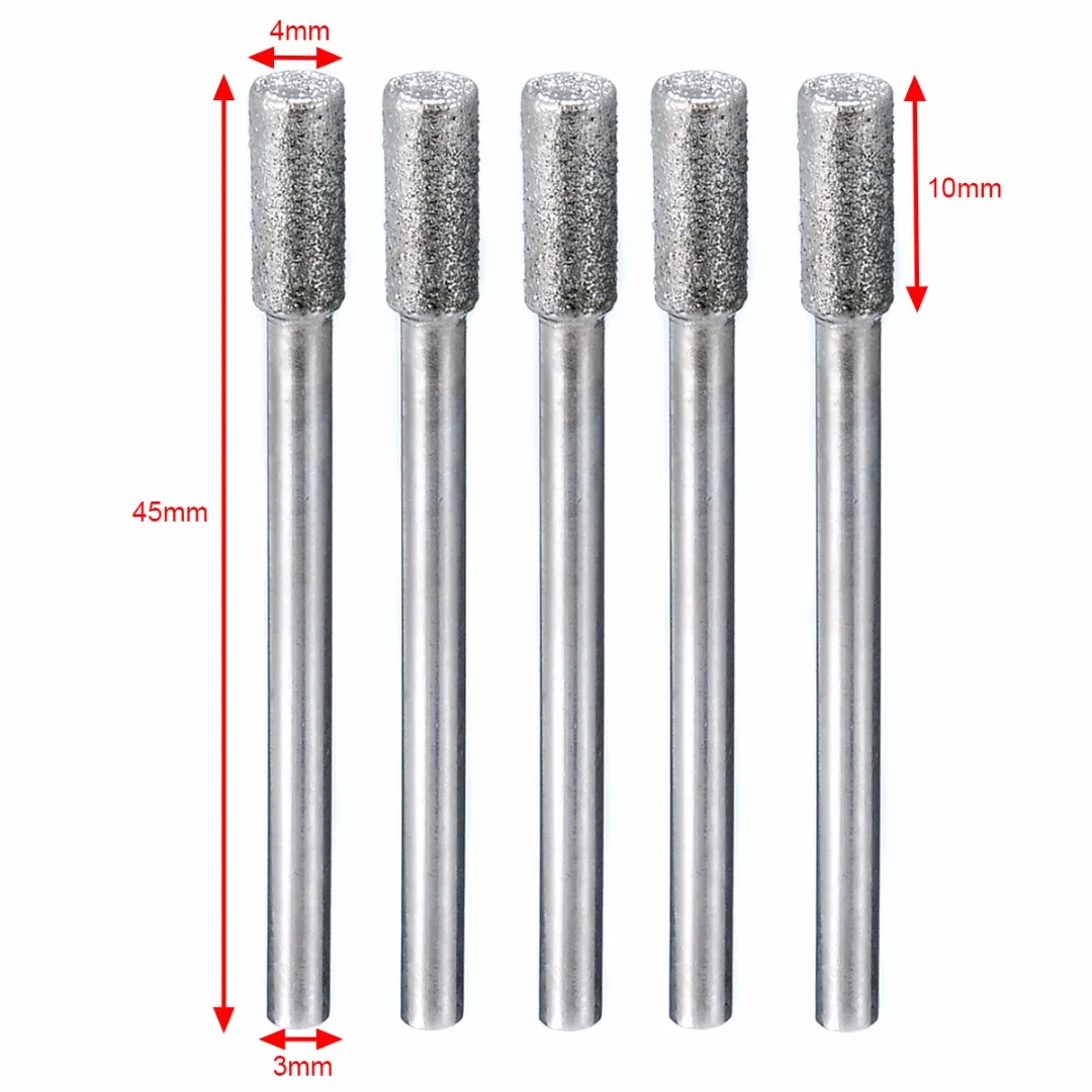 5Pcs 4 Diamond Grinding Drills Silver Diamond Grinding Burr Drill Bits 4mm Grinding Diameter For Engraving Machine Rotary Tool 5Pcs 4 Diamond Grinding Drills Silver Diamond Grinding Burr Drill Bits 4mm Grinding Diameter For Engraving Machine Rotary Tool