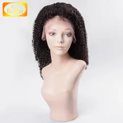 Sevengirls бесклеевой перуанские вьющиеся волосы натуральный цвет синтетические волосы на кружеве человеческие Искусственные парики
