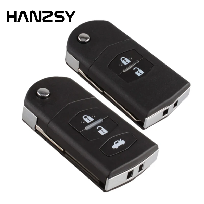 

2/3 Buttons Remote Key Fob Shell for MAZDA 2 3 5 6 RX8 MX5 Replacement car key Folding Flip car key Fob Case Uncut Blade