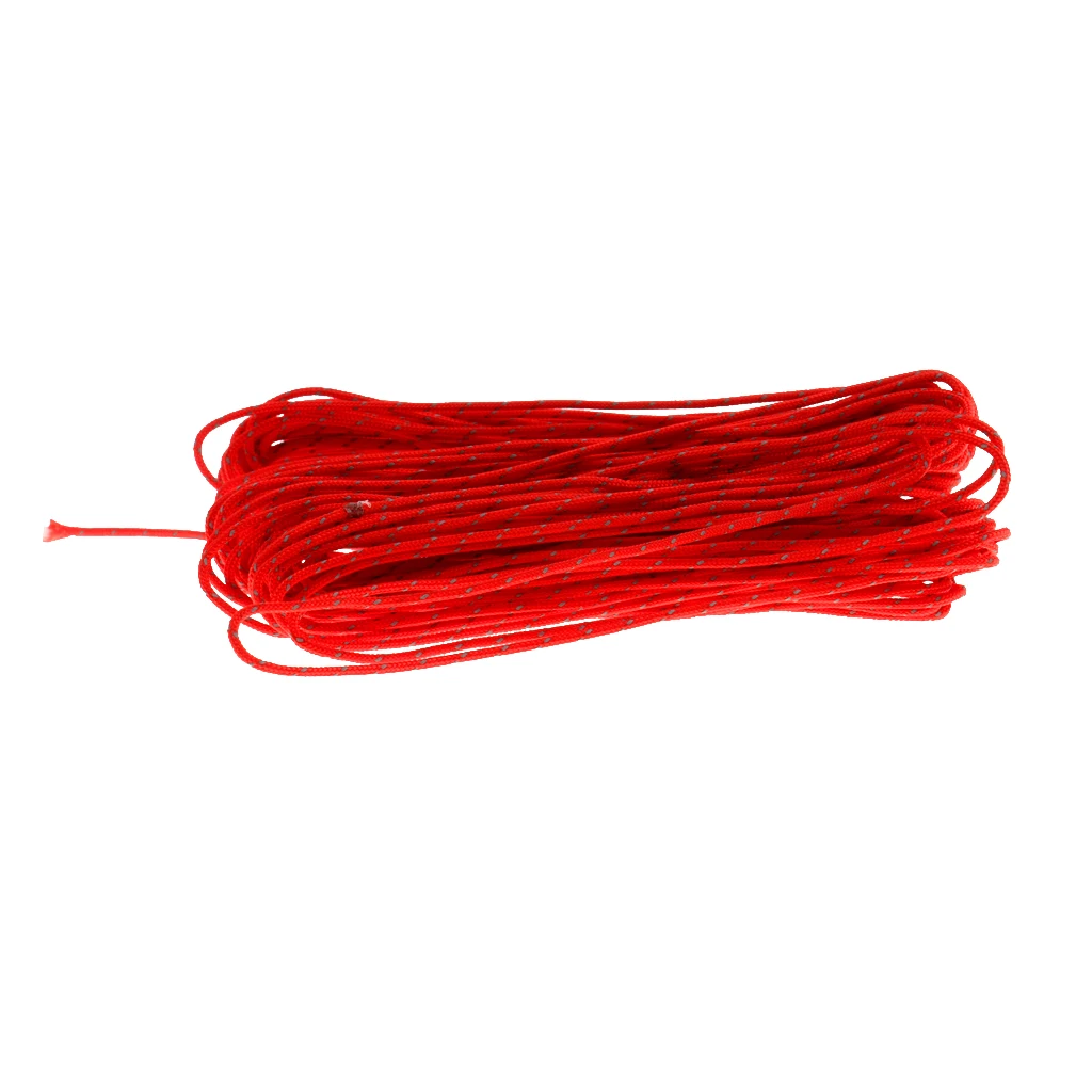 MagiDeal 20 M 1,8 мм тент палатка для кемпинга отражающий Guyline Канатные бегуны шнур-красный Парашютная веревка