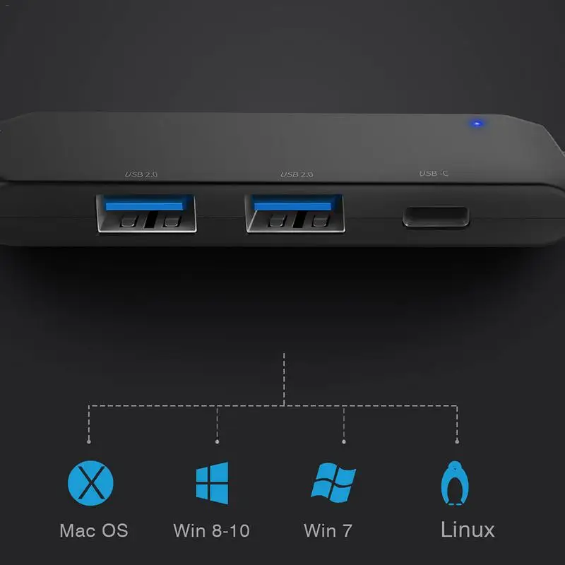 Автомобильный Кабель сплиттер адаптер типа C 3 USB 2 0 порта s PD зарядный порт тонкий