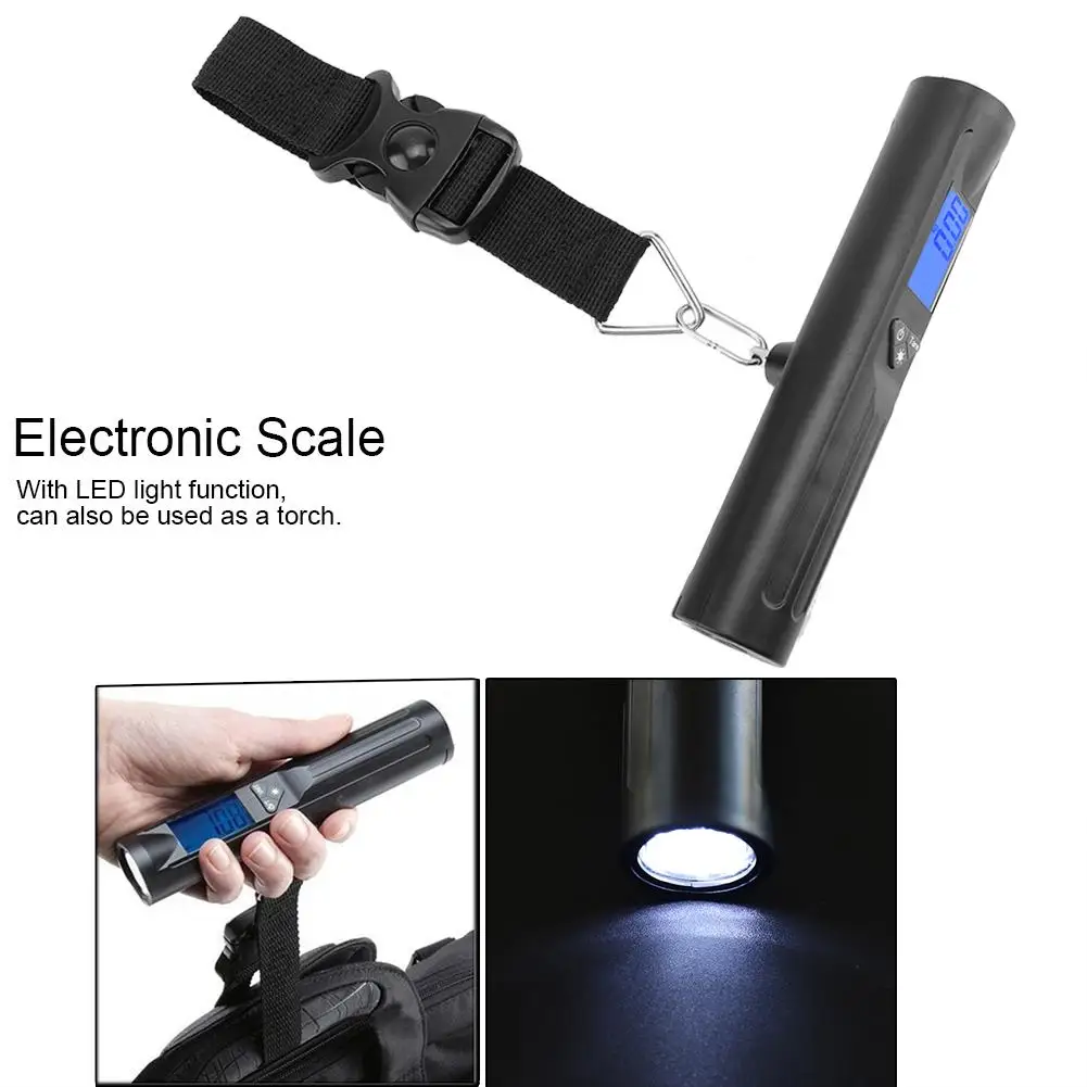 

2 in 1 50kg Portable Handheld Electronic Digital Scale Torch With LED Light Function