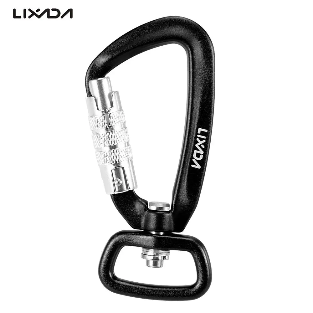 Lixada قطب حلقة تسلق كليب 360 ° للتدوير سبينر حلقة تسلق السيارات قفل حلقة تسلق تسلق الجبال هوك تسلق اكسسوارات