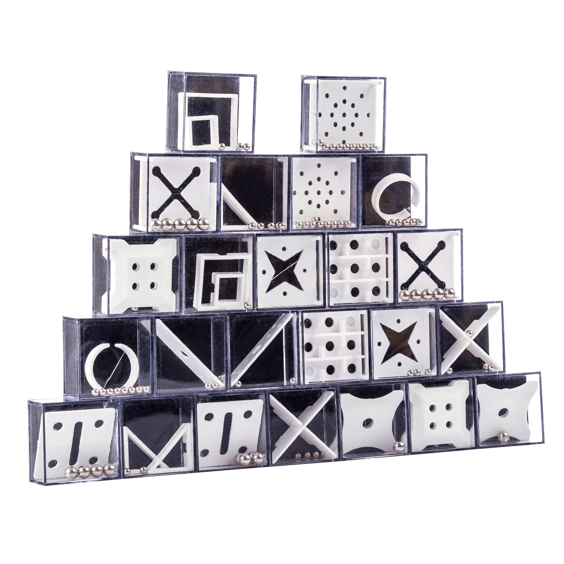 

Surwish 24Pcs Balance Maze Game Puzzle Boxes with Steel Ball Brain Teaser Educational Toys Gift Decompression Toy with 12 Styles