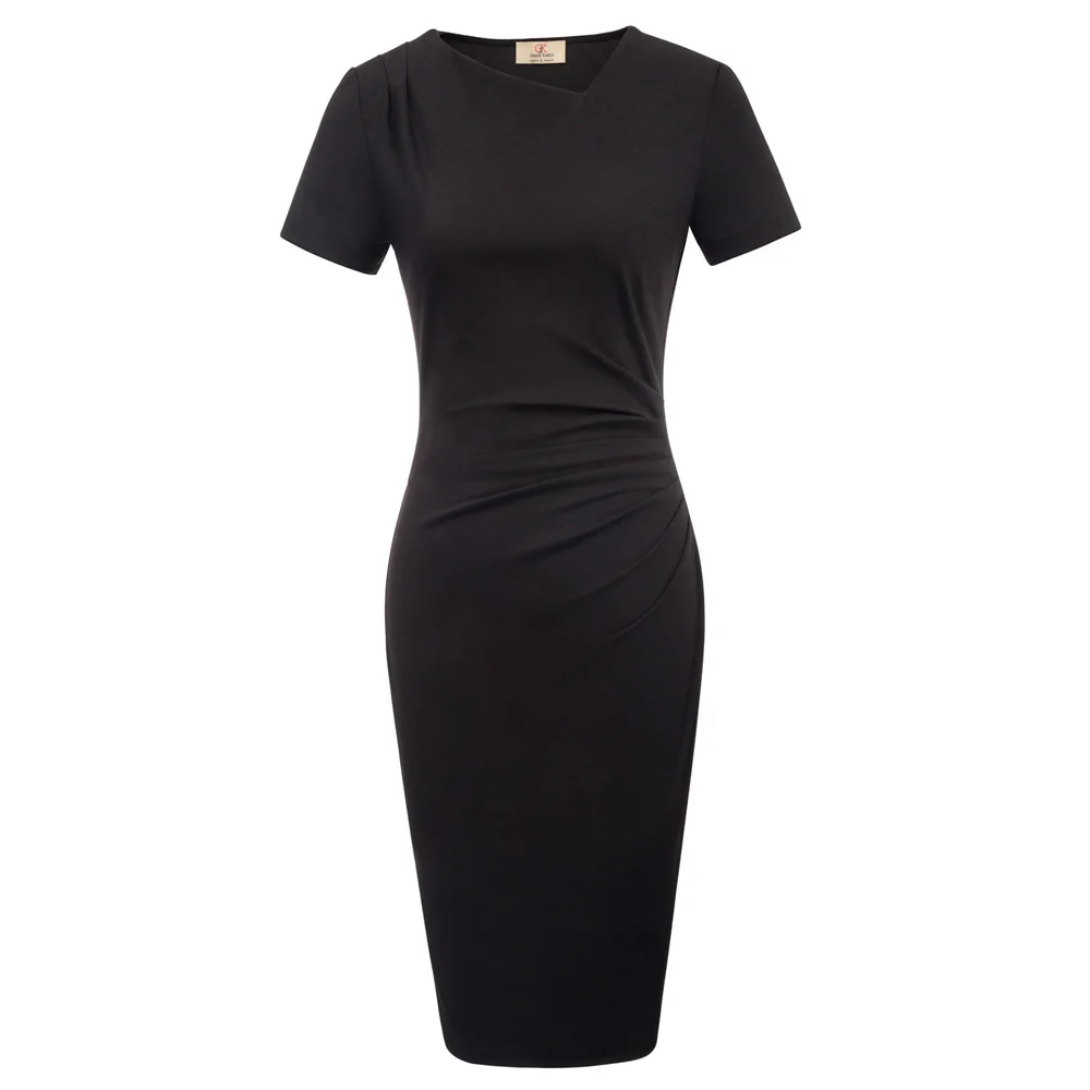 

Gk Womens Asymmetric Neck Hips Wrapped Bodycon Dress Ladies Cocktail Party Pencil Formal Work Dresses Summer New 2019